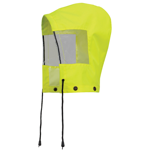 6037H Hood for Traffic Control Waterproof Safety Jacket, High Visibility Lime-Yellow, Polyester Pronet Distribution