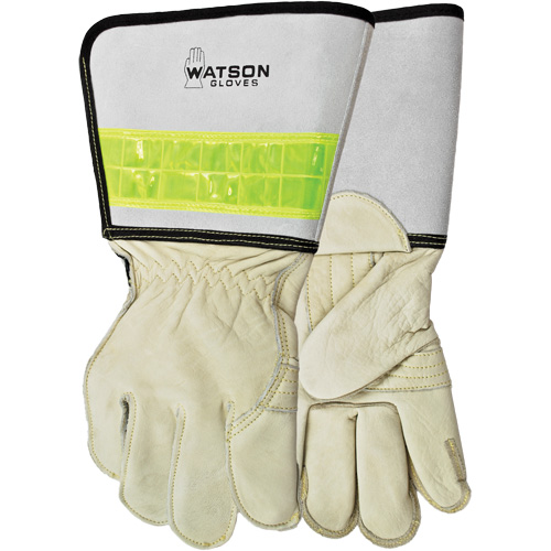 Gants de soudage pour monteur de ligne pour disjoncteur, Cuir fleur de vache, Taille Moyen Pronet Distribution