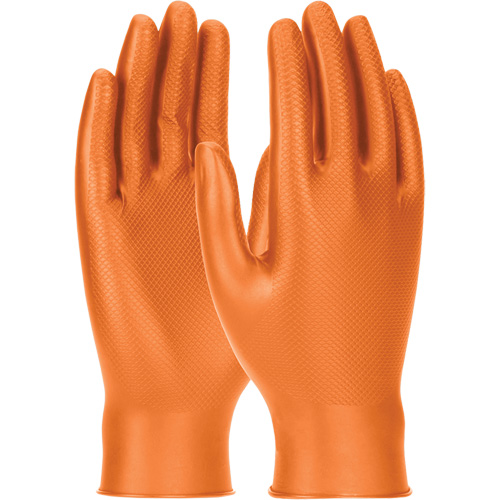 Grippaz Skins Ambidextrous Disposable Gloves, Small, Nitrile, 6-mil, Powder-Free, Orange Pronet Distribution