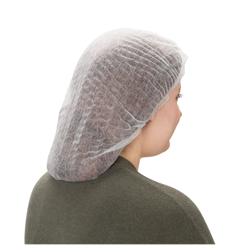 Pleated Bouffant Cap, Polypropylene, 19", White Pronet Distribution