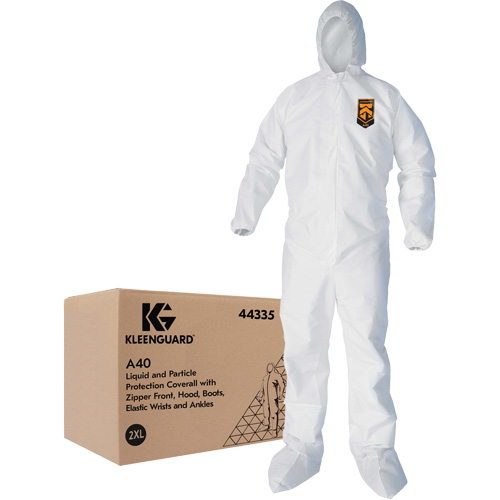 Kleenguard A40 Coveralls, 2X-Large, White, Microporous Pronet Distribution