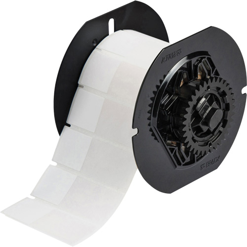 Self-Laminating Wire & Cable Label, Vinyl, 1" L x 2.6" H, Clear/White Pronet Distribution