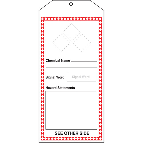 Tr&egrave;s grandes &eacute;tiquettes SGH, Papier cartonn&eacute;, 3-7/8" la x 8-1/2" h, Anglais Pronet Distribution