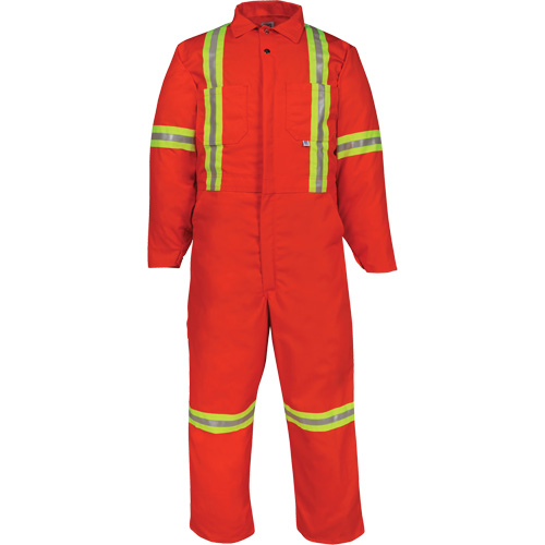 Deluxe Reflective Coveralls, 50 (Tall), Orange Pronet Distribution