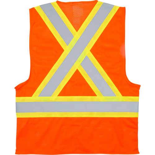 Veste de s&eacute;curit&eacute; pour la circulation, Orange haute visibilit&eacute;, Moyen, Polyester Pronet Distribution