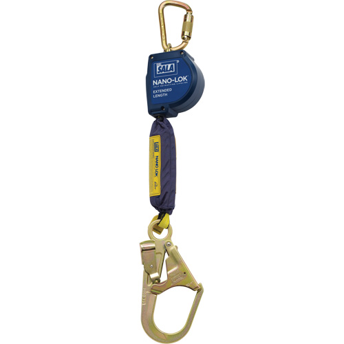 Nano-Lok Extended Length Self-Retracting Lifeline, 9', Polyester/Web, Swivel Pronet Distribution