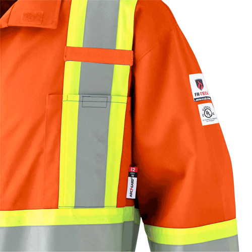 7702 FR Hi-Vis Safety Coveralls, Size 36, Orange Pronet Distribution