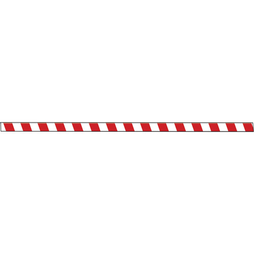 Marqueur robuste pour le sol Tough-Mark, Rectangle, 48" lo x 2" la, Rouge et blanc, Poly&eacute;thyl&egrave;ne Pronet Distribution