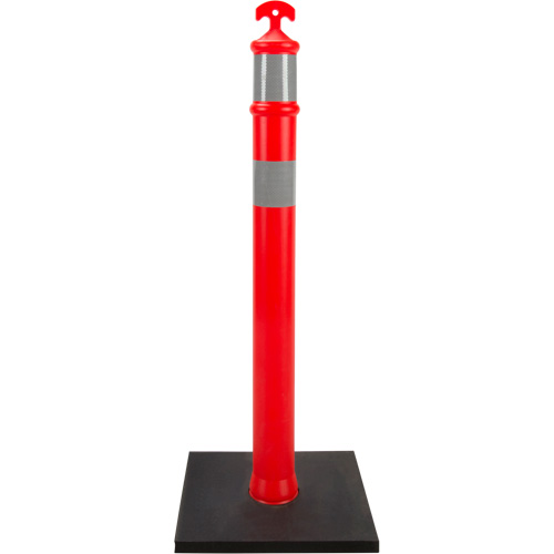 Poteau d&eacute;lin&eacute;ateur haute visibilit&eacute;, 42" h, Orange Pronet Distribution