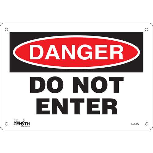 Enseigne Do Not Enter, 7" x 10", Aluminium, Anglais Pronet Distribution