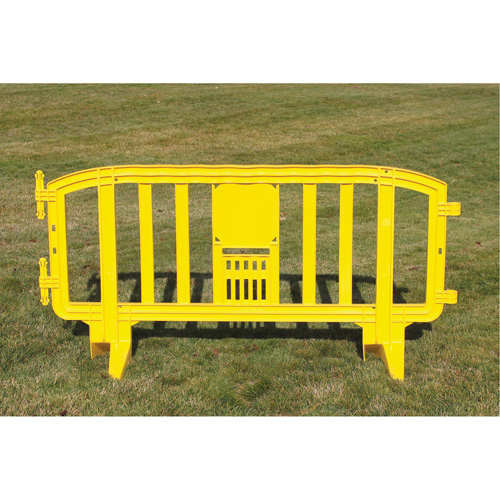 Barricade Movit, Emboîtables, 78" lo x 39" h, Jaune Pronet Distribution