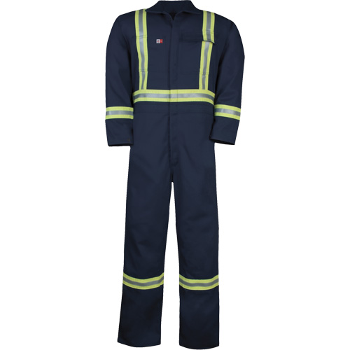 Westex UltraSoft&reg; Unlined Coveralls, Size Large (Tall), Navy Blue, 12.4 cal/cm2 Pronet Distribution