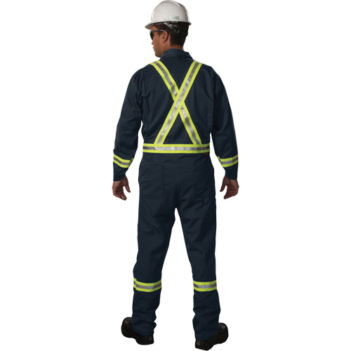 Westex UltraSoft&reg; Unlined Coveralls, Size Large (Tall), Navy Blue, 12.4 cal/cm2 Pronet Distribution