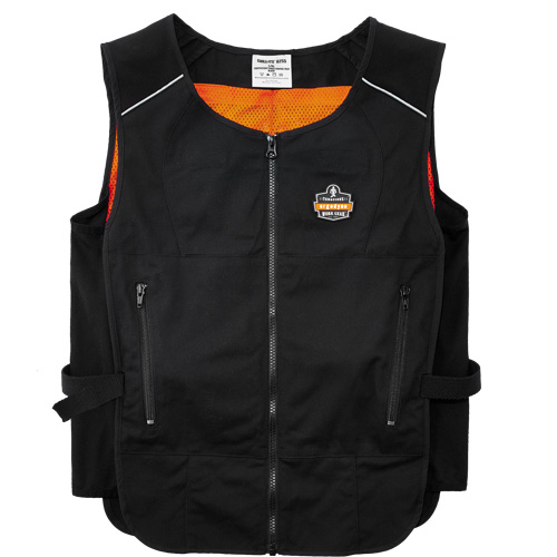 Veste de refroidissement &agrave; changement de phase l&eacute;g&egrave;re avec sachets 6260 Chill-Its, Petit/Moyen, Noir Pronet Distribution