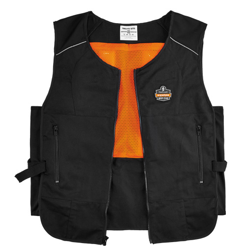 Veste de refroidissement &agrave; changement de phase l&eacute;g&egrave;re avec sachets 6260 Chill-Its, Petit/Moyen, Noir Pronet Distribution