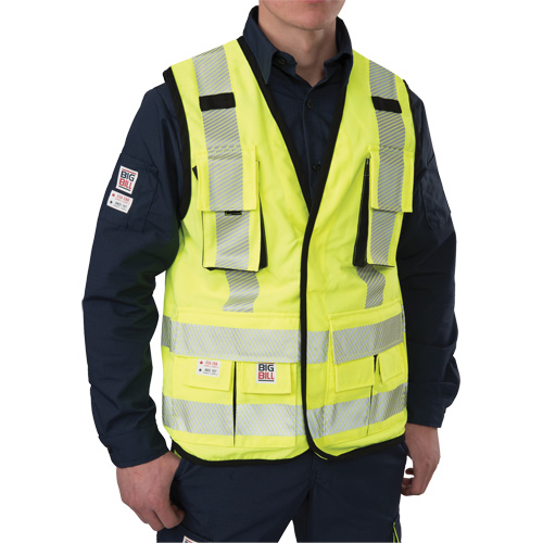 Veste antid&eacute;chirure pour arpenteur, Jaune lime haute visibilit&eacute;, Petit, Polyester Pronet Distribution