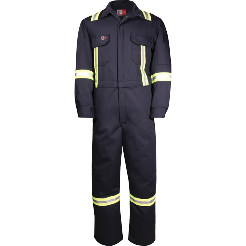 Westex UltraSoft&reg; Deluxe Coveralls with Reflective Material, Size 36, Navy Blue, 8.7 cal/cm² Pronet Distribution