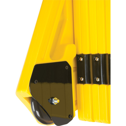 Portable Mobile Barrier, 40" H x 13' L, Yellow Pronet Distribution