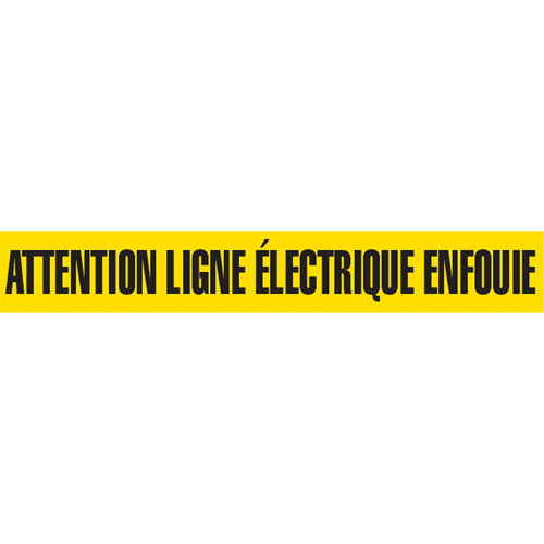 Barricade Tape, French, 3" W x 1000' L, 2 mils, Black on Yellow Pronet Distribution