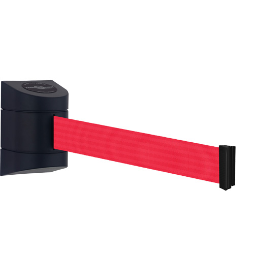 TensaBarrier&reg; Wall Mounted Unit, Plastic, Screw Mount, 30', Red Tape Pronet Distribution
