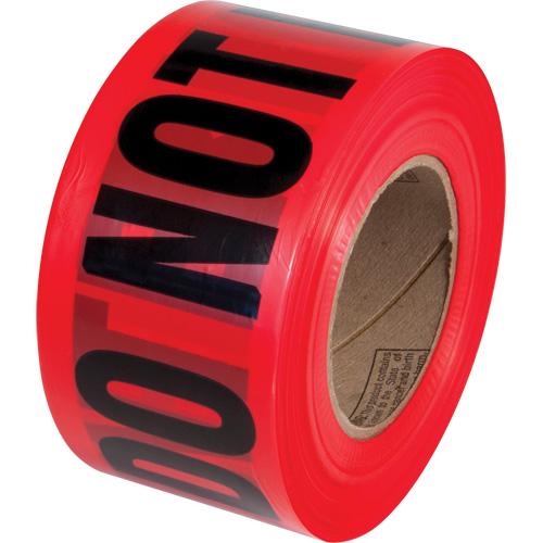 Ruban pour barricades Danger Do Not Enter PrimeGuard, Anglais, 3" la x 1000' lo, Noir/rouge Pronet Distribution