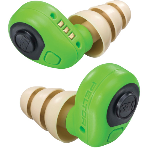Bouchons d'oreilles &eacute;lectroniques Peltor, Sans cordon, Paire - Boîtier en plastique, 23 dB NRR, Grand/Moyen/Petit Pronet Distribution