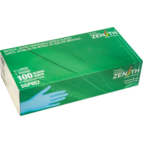 Puncture-Resistant Medical-Grade Disposable Gloves, X-Large, Nitrile, 3.5-mil, Powder-Free, Blue, Class 2 Pronet Distribution