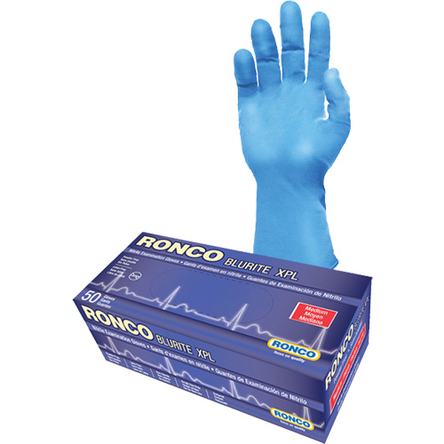Blurite XPL Examination Gloves, Small, Nitrile, 8-mil, Powder-Free, Blue, Class 2 Pronet Distribution
