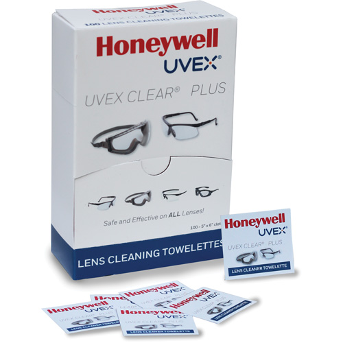 Uvex&reg; Clear&reg; Plus Towelettes, 5.25" x 8", Pack Of 100 Pronet Distribution