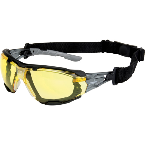 Z2900 Series Safety Glasses with Foam Gasket, Amber Lens, Anti-Scratch, ANSI Z87+/Meets/Exceeds CSA Z94.3 Pronet Distribution