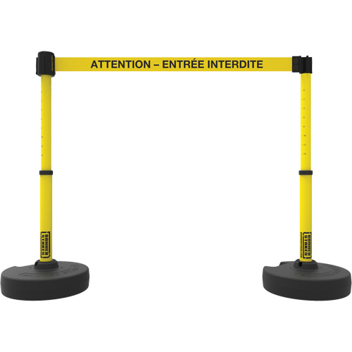 Plus Barrier Post Set, Plastic, 42" H, Yellow Tape, 15' Tape Length Pronet Distribution