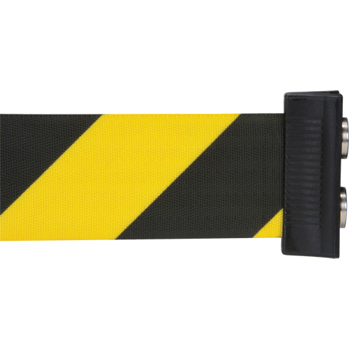 Cassette de ruban magn&eacute;tique pour barri&egrave;re de contr&ocirc;le des foules personnalis&eacute;e, 7', Ruban Noir et jaune Pronet Distribution