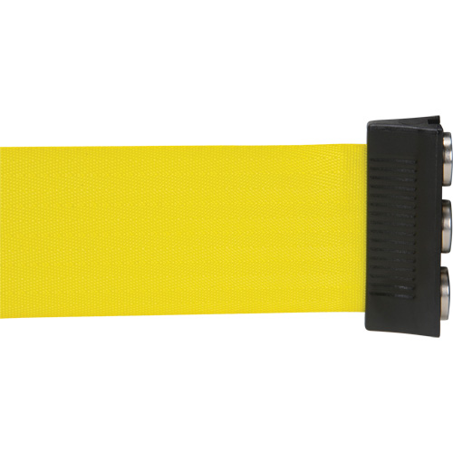 Cassette de ruban magn&eacute;tique pour barri&egrave;re de contr&ocirc;le des foules personnalis&eacute;e, 12', Ruban Jaune Pronet Distribution