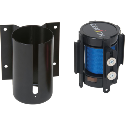 Wall Mount Barrier with Magnetic Tape, Steel, Screw Mount, 7', Blue Tape Pronet Distribution