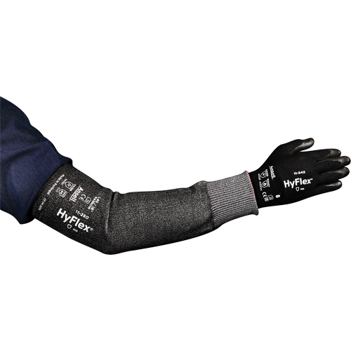 Manchon large r&eacute;sistant aux coupures HyFlex s&eacute;rie 11-280, Intercept, 12", ASTM ANSI niveau A4, Gris Pronet Distribution