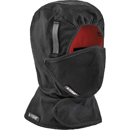 N-Ferno&reg; Winter Hard Hat Liner with Mouthpiece, Fleece Lining, One Size, Black Pronet Distribution