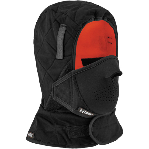 N-Ferno&reg; 3-Layer Winter Hard Hat Liner with Mouthpiece, Fleece Lining, One Size, Black Pronet Distribution