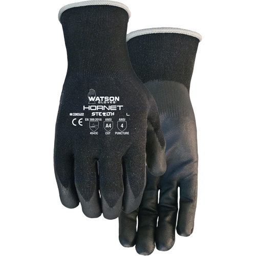 Gants r&eacute;sistants aux coupures Stealth Hornet, Taille Petit, Calibre 18, Rev&ecirc;tement Mousse de nitrile, Enveloppe en Fibre de verre/PEHP/Nylon/Spandex, ASTM ANSI niveau A4/EN 388 niveau 5 Pronet Distribution