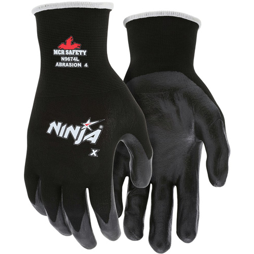 Gants enduits Ninja, Grand, R&ecirc;vetement Bipolym&egrave;re, Calibre 15, Enveloppe en Nylon/Lycra Pronet Distribution