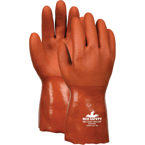 Gants r&eacute;sistant aux coupures Redcoat, Taille 3T-Grand, Rev&ecirc;tement PVC, Enveloppe en Kevlar, ASTM ANSI niveau A2/EN 388 niveau 3 Pronet Distribution