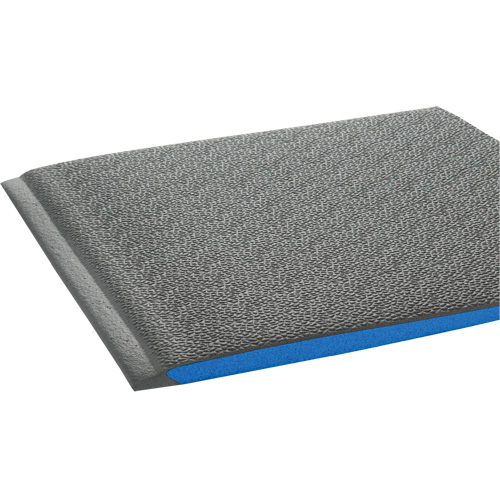 Tapis ergonomiques Wear-Bond Comfort-King, Rugueux, 3' x 5' x 9/16", Gris, Mousse de vinyle Pronet Distribution