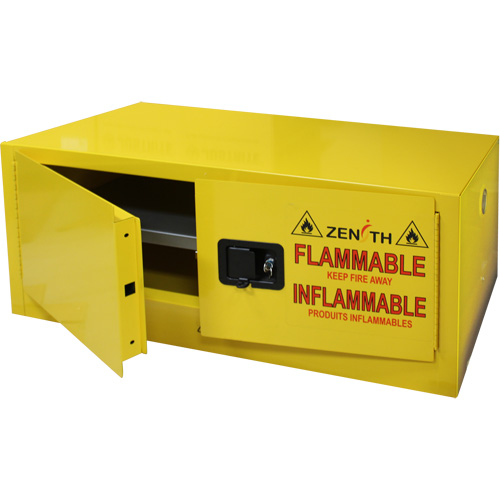 Flammable Storage Cabinet, 12 gal., 2 Door, 43" W x 18" H x 18" D Pronet Distribution