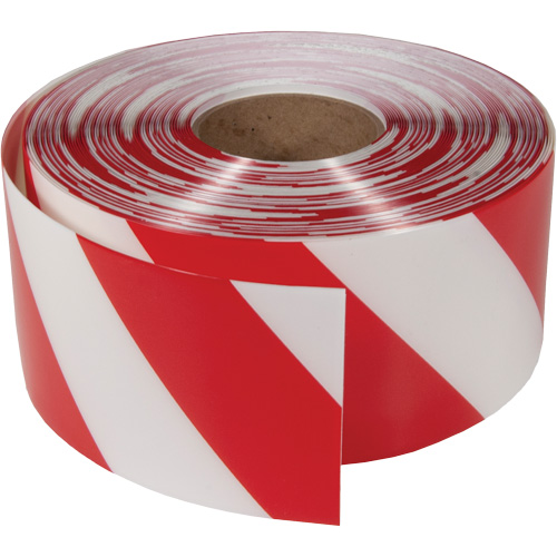 Ruban de marquage tr&egrave;s r&eacute;sistant pour plancher ArmorStripe, 4" x 100', PVC, Rouge et blanc Pronet Distribution