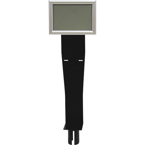 Porte-distributeur/enseigne pour poteaux de barri&egrave;re pour le contr&ocirc;le des foules, Noir Pronet Distribution
