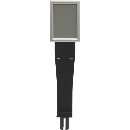 Porte-distributeur/enseigne pour poteaux de barri&egrave;re pour le contr&ocirc;le des foules, Noir Pronet Distribution