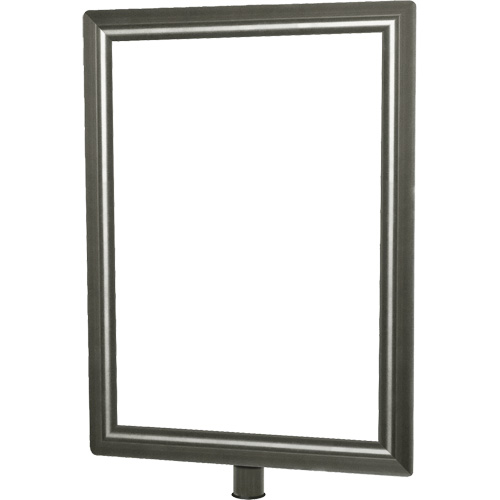 Heavy-Duty Vertical Sign Holder for Classic Posts, Satin Chrome Pronet Distribution
