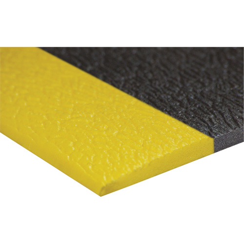 Airsoft Anti-Fatigue Mat, Pebbled, 3' x 5' x 3/8", Black/Yellow, PVC Sponge Pronet Distribution