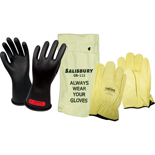Salisbury  Electrical-Insulating Glove Kit, ASTM Class 0, Size 9, 11" L Pronet Distribution