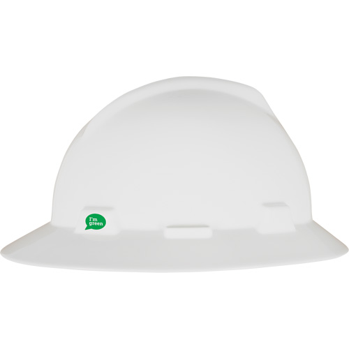 Casque de s&eacute;curit&eacute; &agrave; bord complet V-Gard GREEN avec fentes, R&eacute;pond aux normes CSA type 1, Suspension Rochet Pronet Distribution