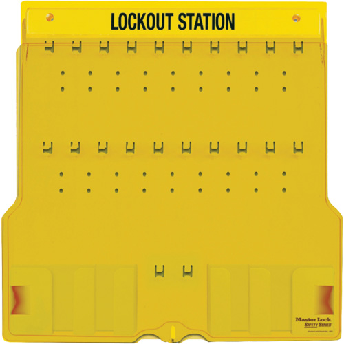Poste de cadenassage trilingue recouvert, Cadenas Aucune, Capacit&eacute; de 20, Cadenas Non compris Pronet Distribution